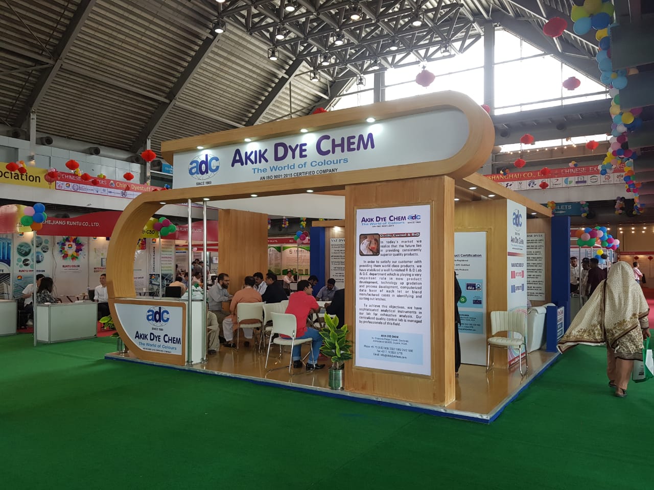 AKIK DYE CHEM Exhibition Stand Meeting Area