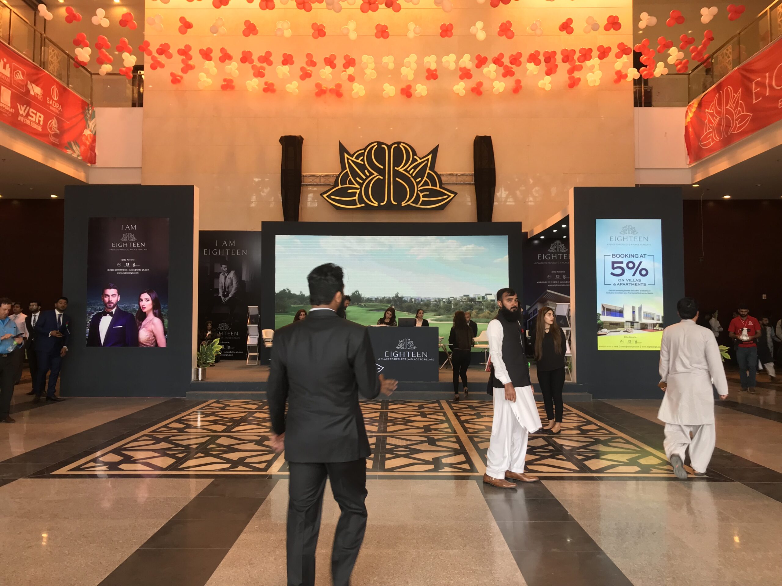 Large custom real estate exhibition stand in Islamabad