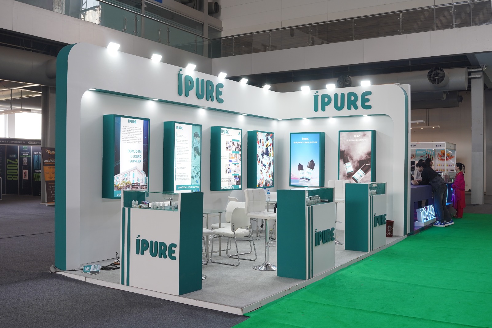 Custom exhibition stall fabrication in Pakistan for iPURE by Jade Exhibits